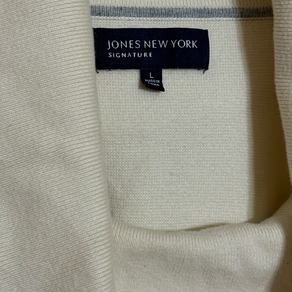 Jones New York Cream Cowl Neck SweaterSz L - Picture 5 of 8